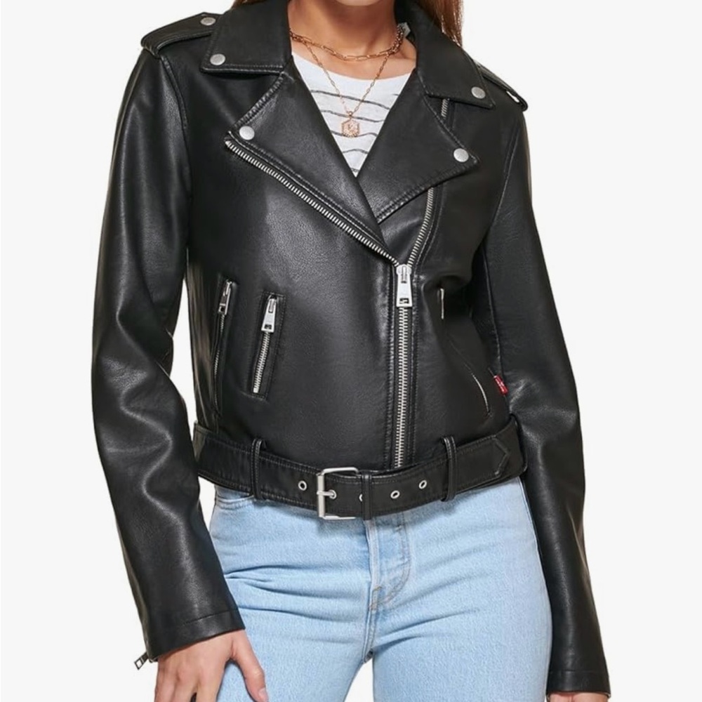Levi's Women's Black Leather Moto Jacket
